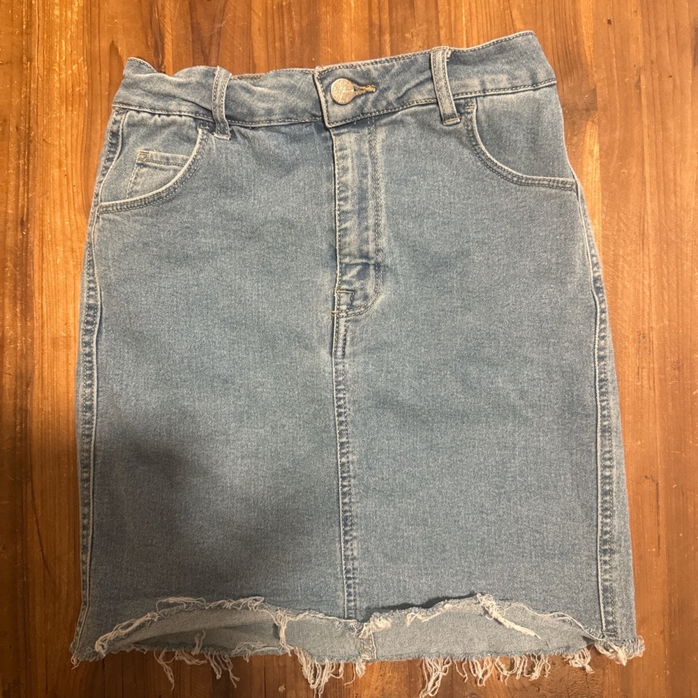 H&M Light Blue Denim Mini Skirt